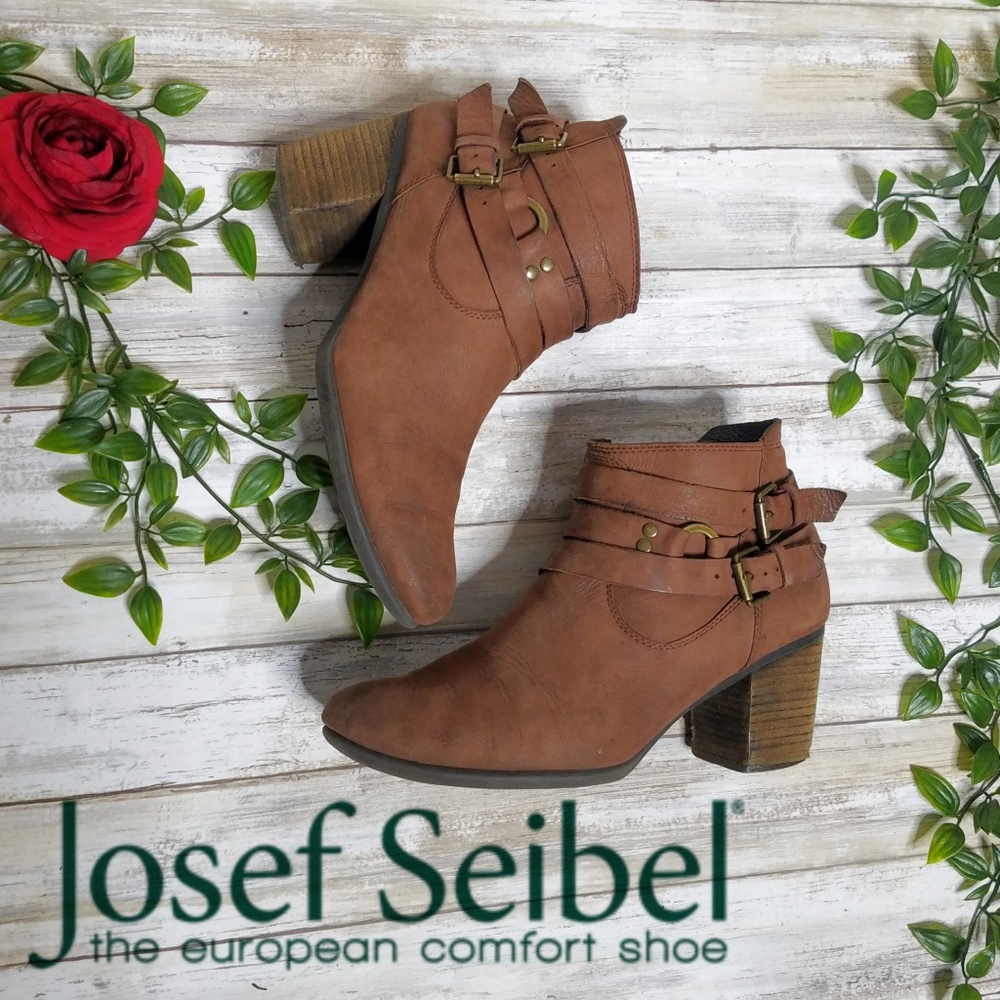 Josef seibel buckle soft genuine leather boots